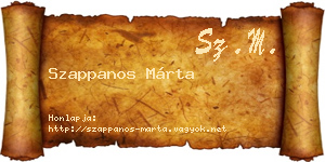 Szappanos Márta névjegykártya